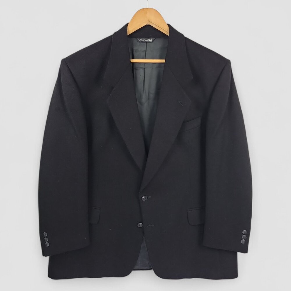 Vito Rufolo Men's Fleece Wool Cashmere Blend 2 Button Blazer Jacket 46L